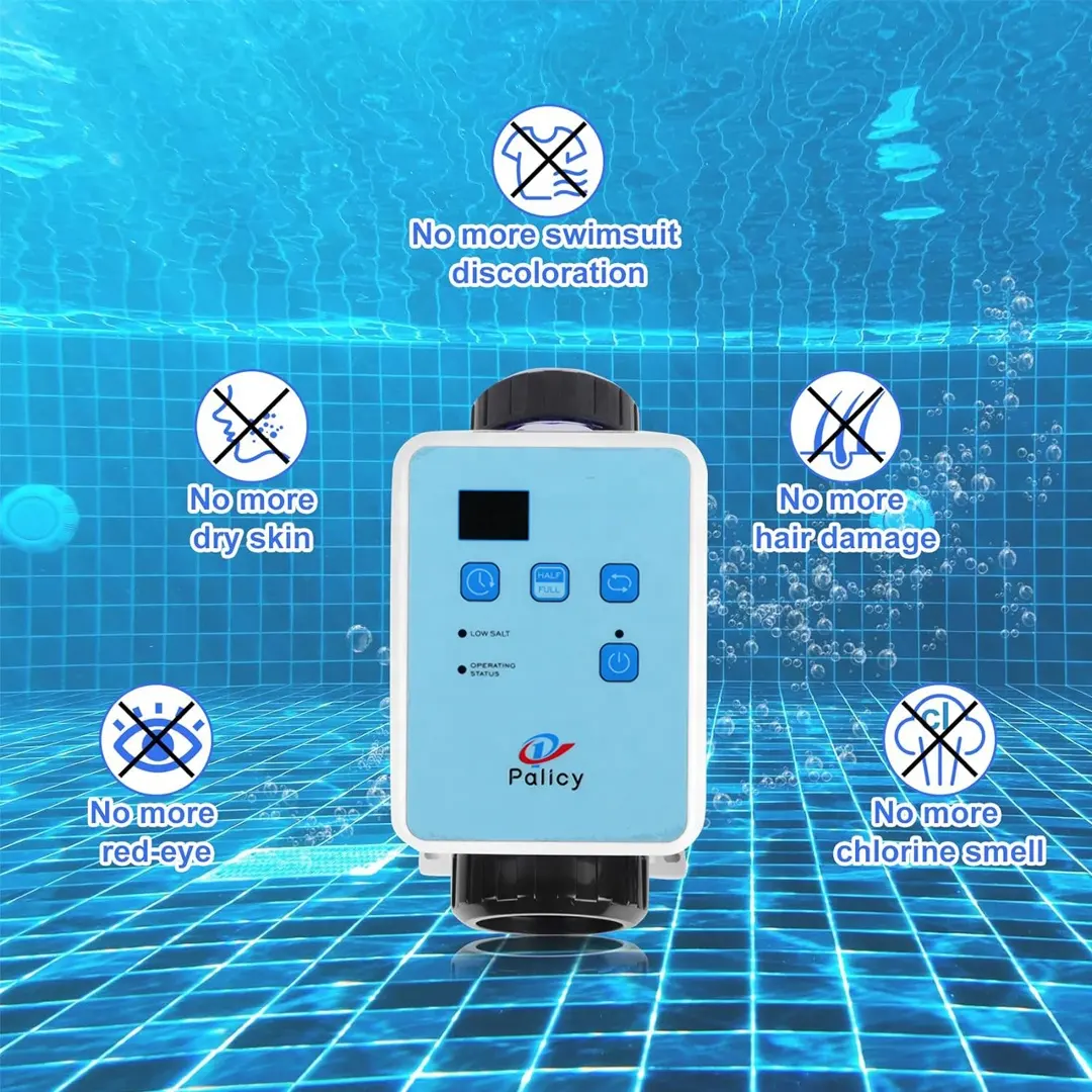 SR Series Salt System for Above Ground Pools  Chlorine Generator with Timer and Self Clean Function