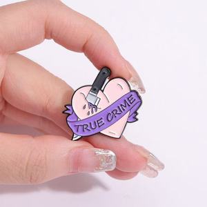 Purple Gothic Punk <strong>Dagger</strong> Knife Enamel Pins Metal Crafts Lapel Badges and Backpack Brooches Patriarchy Theme Clothing <strong>Gifts</strong> - Product Image 6