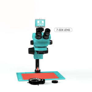Microscopio binocular Digital RF4 7X-50X, cámara 4K, microscopio trinocular eléctrico, luz Led 144, PCB IC, almohadilla de silicona, RF7050-PO4-4K - Product Image 4
