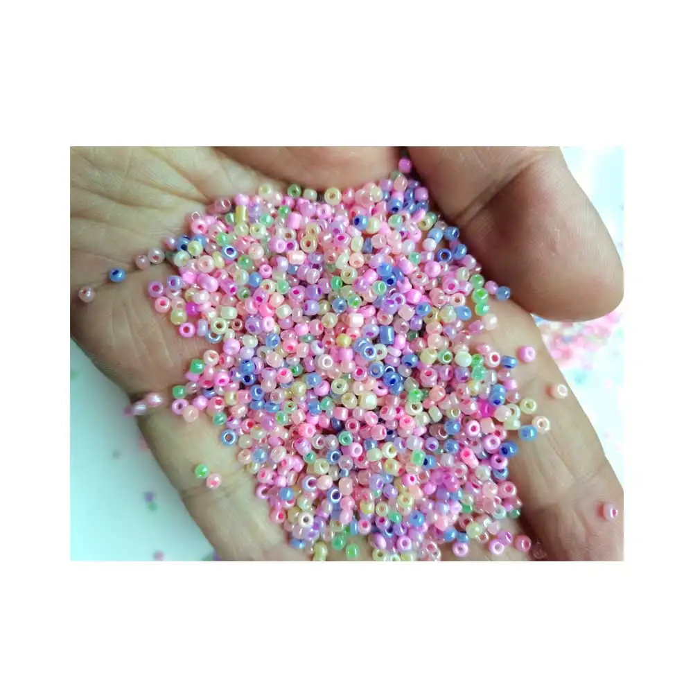 Multi Color Wholesale Pearlized 2mm Glass Micro Beads For Making Findings Pack of 35000PCS