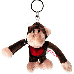 Özel Logo ücretsiz örnek noel moose peluş anahtarlık oyuncak/Oem özelleştirilmiş süper yumuşak Velboa peluş Moose anahtarlık oyuncak - Product Image 3