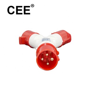 Conector múltiple e industrial de 2 vías, divisor de enchufe de 2 vías CEE 16a 220v 2p + e - Product Image 6