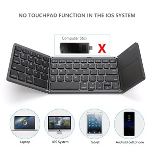 Teclado inalámbrico BT plegable, tecnología EC con Touchpad para ipad, tableta, teléfono inteligente, ordenador, teclado Universal ultrafino - Product Image 4