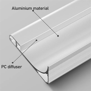 Modern özel üst köşe LED alüminyum tavan süpürgelik fabrika tasarım daire uygulama için dayanıklı alaşımlı malzeme - Product Image 4