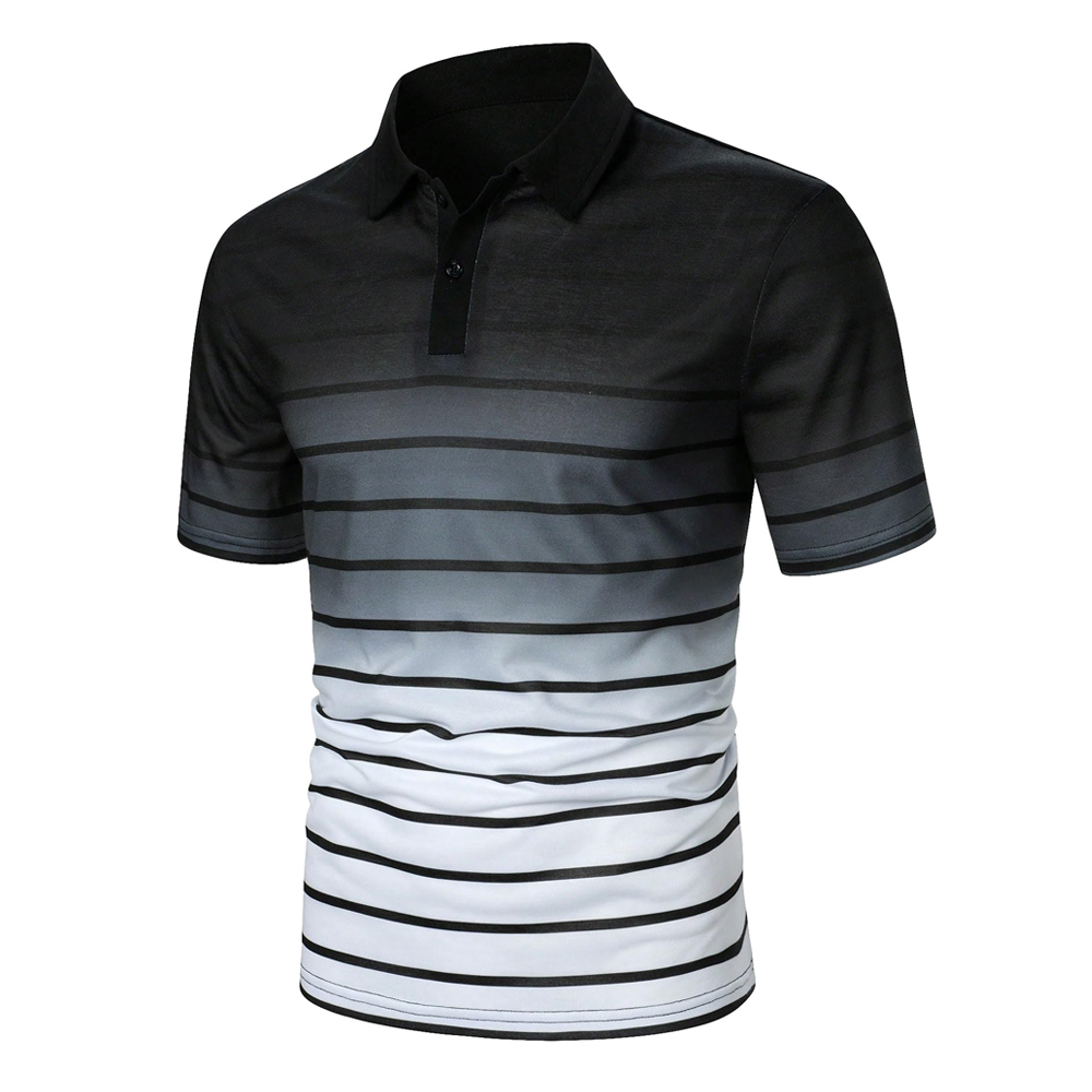 Black Grey Striped