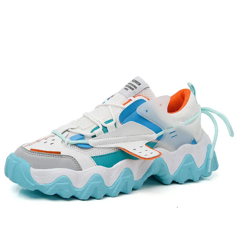 Chaussures de course de sport tendance de haute qualité en gros usine bleu décontracté hommes plusieurs options de couleur chaussures de sport