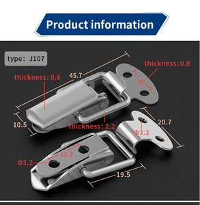 Tủ hộp ổ khóa mùa xuân nạp chốt bắt kích thước nhỏ hộp công cụ chuyển đổi chốt j107 - Product Image 2