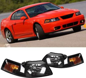 1999-2004年フォードマスタングLED DRLヘッドランプと12Vハロゲン電球55Wパワーの自動照明システム - Product Image 4