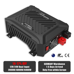 DATOUBOSS纯正弦波通用双电压12V/24V 3000W/6000W峰值功率直流至交流变频器太阳能逆变器