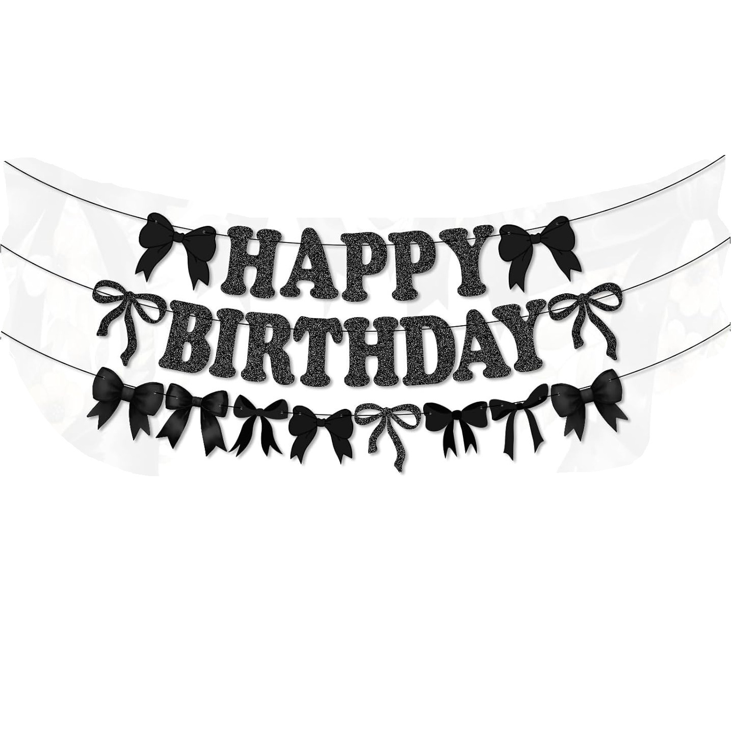 3 cordes lettres d'anniversaire arc tirer drapeau