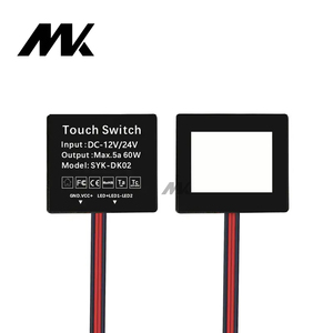 12v/24v 5A 60w单键触摸调光开关电容式传感器，带三色发光二极管智能感应开关，用于浴室镜子 - Product Image 1
