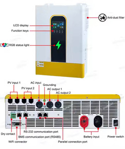High Frequency Solar <strong>Inverters</strong> 11KW 48V DUAL MPPT Built in on Off Grid Solar <strong>Inverter</strong> single phase <strong>Make</strong> 3 Phase <strong>Inverter</strong> - Product Image 2