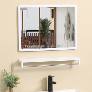 Espejo de baño sin perforaciones Espejo cuadrado rectangular tipo pared colgante - Product Image 5
