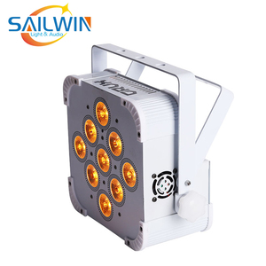 Beyaz Durumda 9*18 W 6in1 RGBAW + UV pilli led düz par ışık Olay Parti Için DJ Aydınlatma