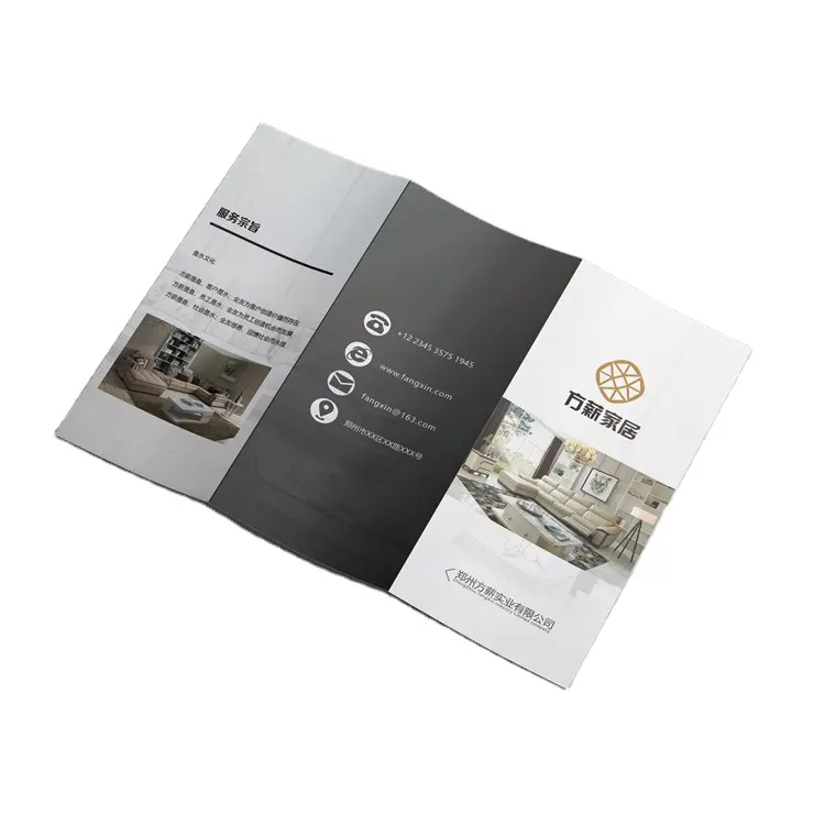 Cobertura de papel e papelão offset, cobertura macia necessária para brochura personalizada dupla face 1000 folhas de marketing