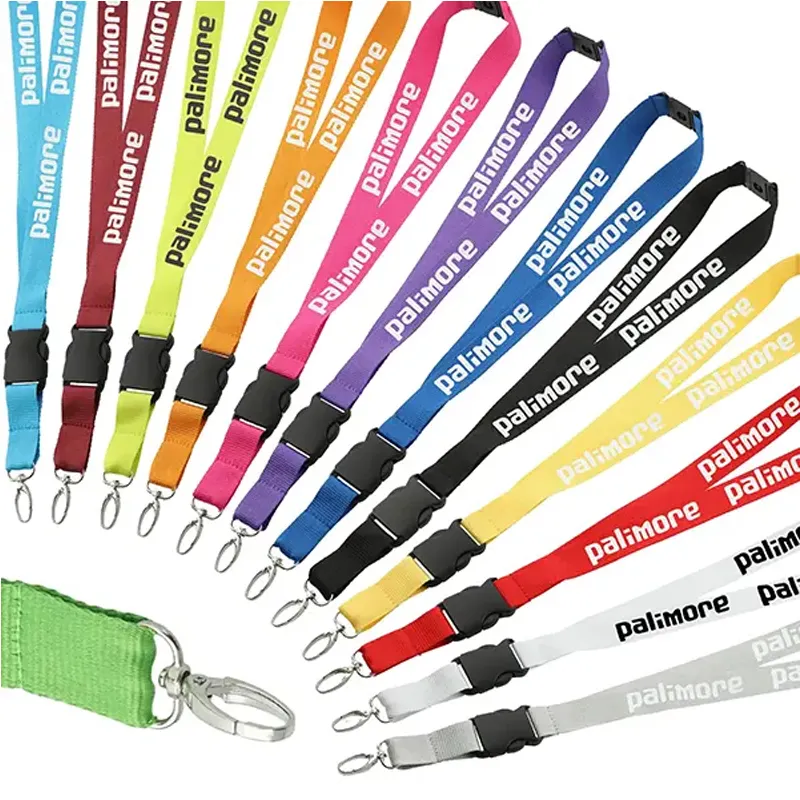 Cordão de nylon e poliéster para impressão por sublimação, cordão promocional personalizado ecológico com logotipo personalizado