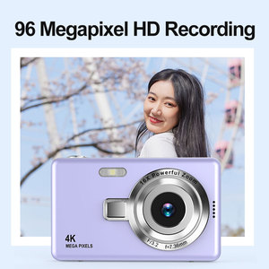 กล้อง CCD 4K ออโต้โฟกัสสำหรับถ่ายภาพวิดีโอ96MP แบบพกพาสำหรับเด็กนักเรียนพร้อมซูม16X - Product Image 4