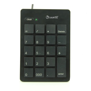 Venta caliente Mini teclado portátil 20 teclas Teclado numérico con cable Teclados numéricos 2017