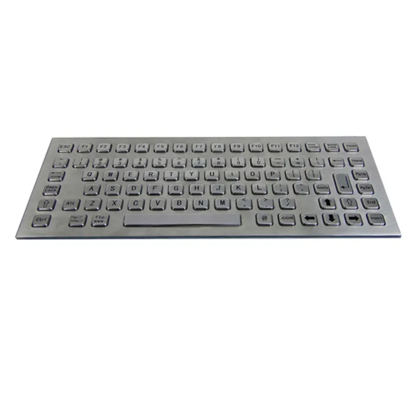 機械またはキオスクに使用される12個のファンクションキーを備えた工業用ステンレス鋼パネルマウントメタルキーボード