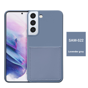 带卡槽手机盖的三星S22/ S221的液体硅胶软式防震手机壳 - Product Image 3