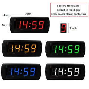 Logo personalizzato giallo cifre Display 3 pollici elettronico Count up cronometro orologio da parete multifunzione digitale LED conto alla rovescia Timer - Product Image 4