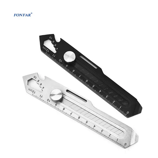 Производитель выдвижной Безопасный нож с резиновой ручкой Металлический Алюминиевый нож с 5 лезвиями