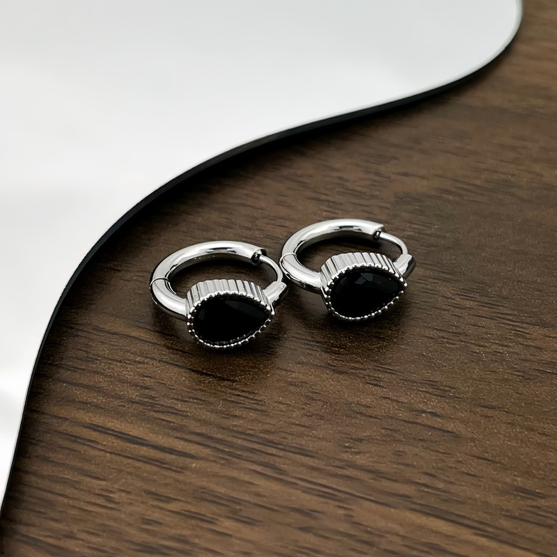 E071-Boucle d'oreille 4 cerceaux en argent (1 pièce)