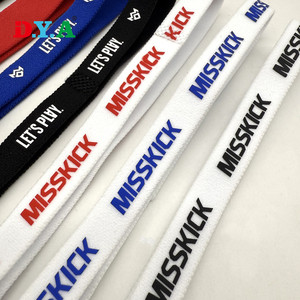 ربطات نايلون مرنة بشعار مطبوع مخصص من المصنع للتيشيرت ربطات رأس رياضية بشريط للرقبة - Product Image 2