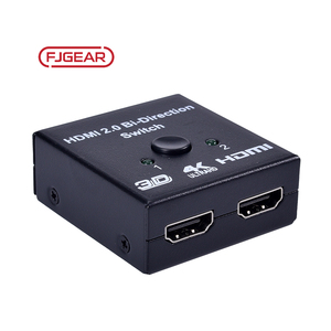 Interruptor de vídeo Fjgear 2 puertos HDMI 4K HD 2 entradas 1 salida o 1 en 2 salidas con carcasa de hierro - Product Image 1