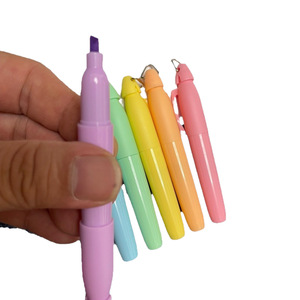 Marcatori promozionali all'ingrosso Logo personalizzato Morandi colore Mini portachiavi evidenziatori - Product Image 3