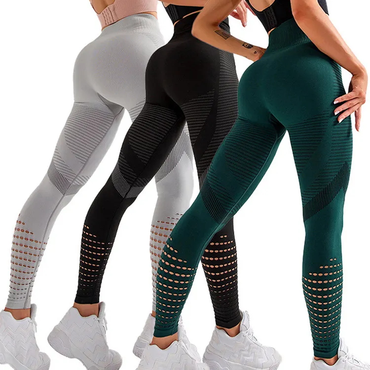 Fashion Hoge Taille Leggings Custom Logo Yoga Gym Naadloze Leggings Voor Vrouwen