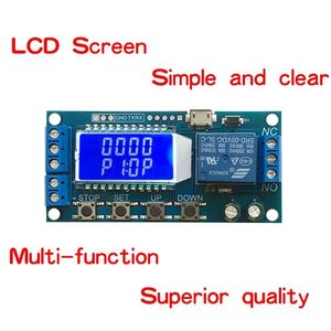 Mikro USB dijital LCD ekran zaman geciktirme rölesi modülü-6-30V kontrol çok fonksiyonlu zamanlayıcı anahtarı tetik döngüsü modülü