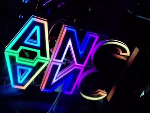 カスタムRgb 3D <span class=keywords><strong>LED</strong></span>ビジネスサインバックライトライトアップアクリルロゴサイネージ風の火のような後の装飾屋内/屋外用