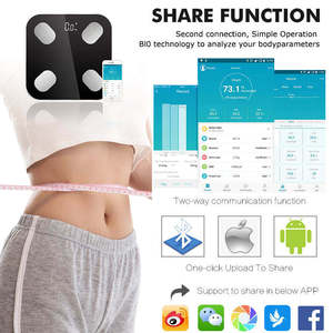 Báscula analizadora de grasa corporal digital al por mayor, pantalla LCD, báscula de peso humano con capacidad máxima de 180kg, alimentada por batería - Product Image 4