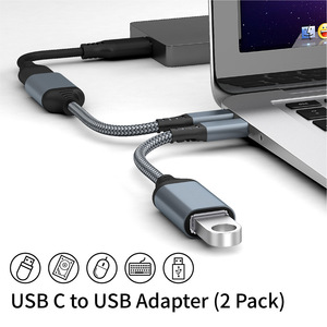 Typ-C-zu-USB3.0-OTG-Kabel 0,2 m Datenübertragungs-Lade datenkabel Typ c Nylon-geflochtenes Draht-Aluminiumlegierungs-Shell-Netz kabel - Product Image 4