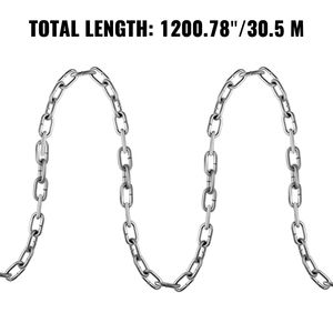 DB vevor โซ่คาร์บอน3/16นิ้วความยาว100Ft G70 30ขดลวดชุบสังกะสีสำหรับการลากและการตัดไม้ - Product Image 4