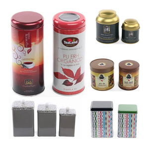 Nice-can定制花卉印花食品级茶锡环保活叶咖啡锡罐圆形茶叶锡