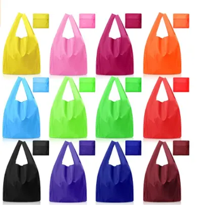 पुन: प्रयोज्य किराने शॉपिंग बैग Foldable, उच्च-ग्रेड पॉलिएस्टर मजबूत और टिकाऊ है, सुपरमार्केट के लिए उपयुक्त