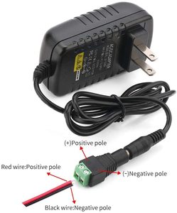 <strong>Input</strong> 100-240V <strong>Output</strong> 12 Volt 2 Amp Wall Wart Transformer Charger for DC12V <strong>Adapter</strong> Security CCTV Camera - Product Image 3