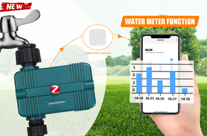 Tuya APP ZigBee Smart Sprinkler Watering <strong>Timer</strong> Irrigation <strong>Controller</strong> Water Meter and <strong>Timer</strong> with Rain <strong>Sensor</strong> for Garden Hose