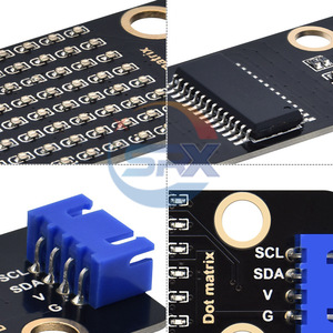 Ht16k33 _ 8x8 modulo grafico con Display a matrice di punti I2C comunicazione per blocchi elettronici da costruzione compatibili con Arduino Building Bloc - Product Image 2