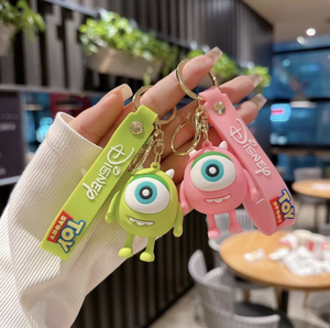 พวงกุญแจอนิเมะรูป3D ตาใหญ่สัตว์ประหลาดกระเป๋าพวงกุญแจยางซิลิโคนอุปกรณ์เสริมพวงกุญแจพวงกุญแจพวงกุญแจพีวีซีพวงกุญแจออกแบบได้ตามต้องการ - Product Image 3
