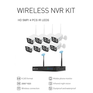 8ch H.265 sistema di telecamere di sicurezza IP WiFi esterno 5MP Wireless CCTV NVR kit di rete HDD Cloud dati OEM personalizzabili - Product Image 2