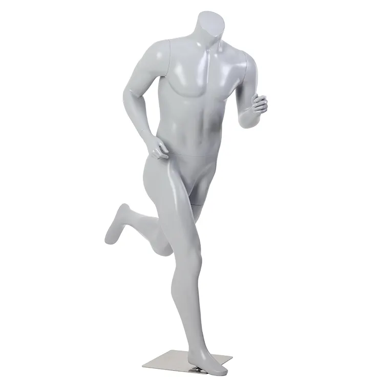 Fashion designer running man model headless fitness male mannequin