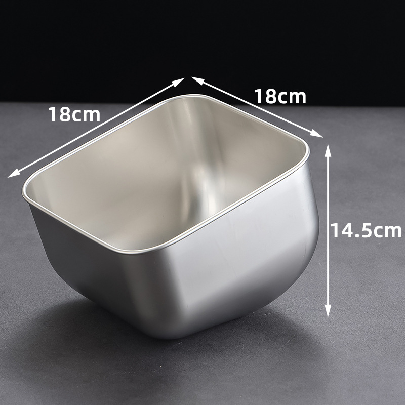 18cm square lettuce bowl (silver)