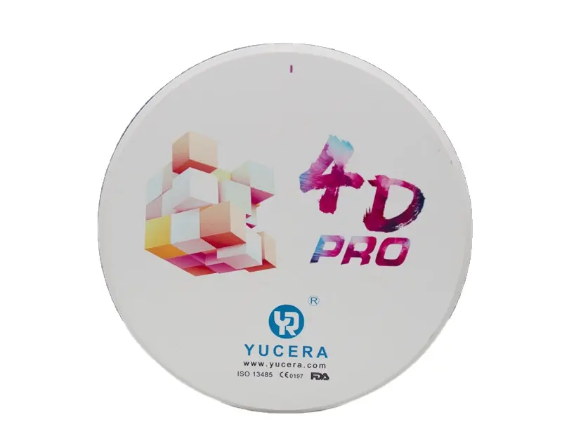 4D ML-zirconium YUCERA cad cam disc Dental Lab Translucence 57% matériaux dentaires CAD/CAM Disques acryliques vierges Prothèse dentaire