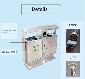 Wholesale Big Volume Outdoor Classification Trash Can Thickened Stainless Steel Waste <strong>Bin</strong> Outdoor Garbage Container <strong>Bins</strong> - Product Image 3