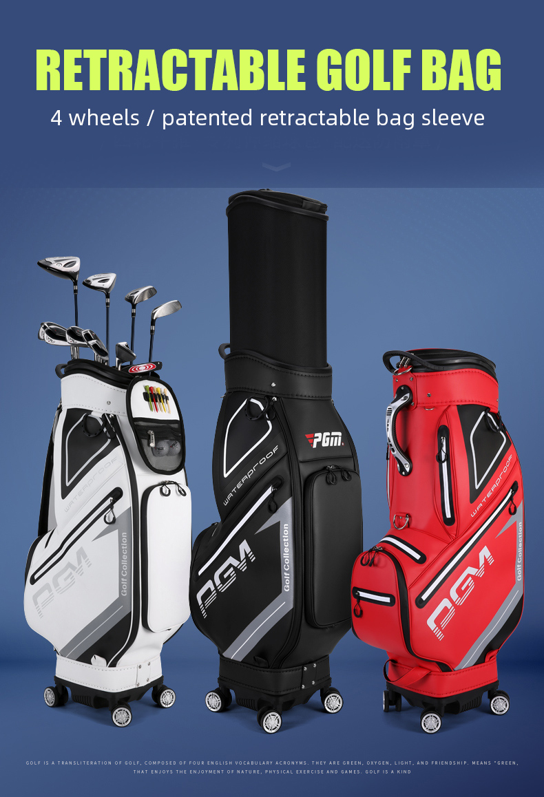 PGM QB098 waterproof golf club travel bag customised large golf bag