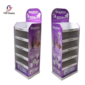Kunden spezifisches Logo Karton Display Einzelhandel Einfache Montage POP Stand Wellpappe Promotion Rack Tower Regal Supermarkt Store für LED - Product Image 2