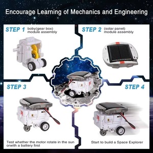 Solarenergie 6 in 1 Zusammen gebautes Toy Space Fleet Science Experiment Diy Space Intelligenter Roboter - Product Image 3
